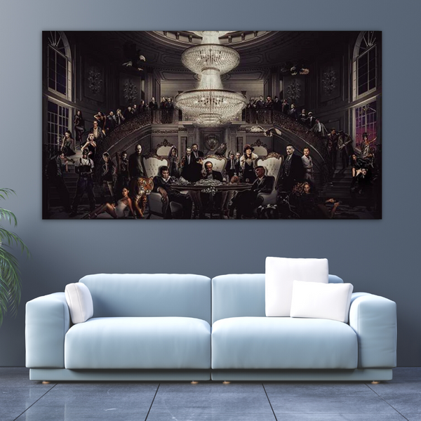 Godfather Scarface Character Canvas Wall Art-Wall Posters
