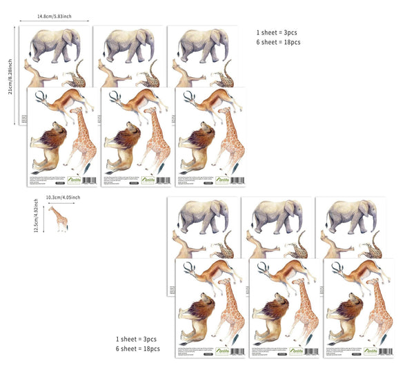 Kids Room Animal Wall Stickers - Nursery Decoration-Home Decor Decals