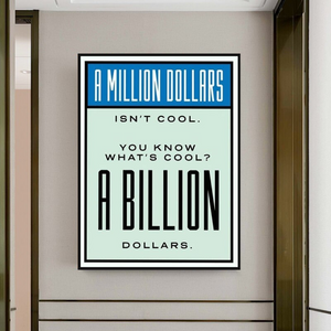 Monopoly Cool Billion Dollars Card Canvas Wall Art-Wall Posters
