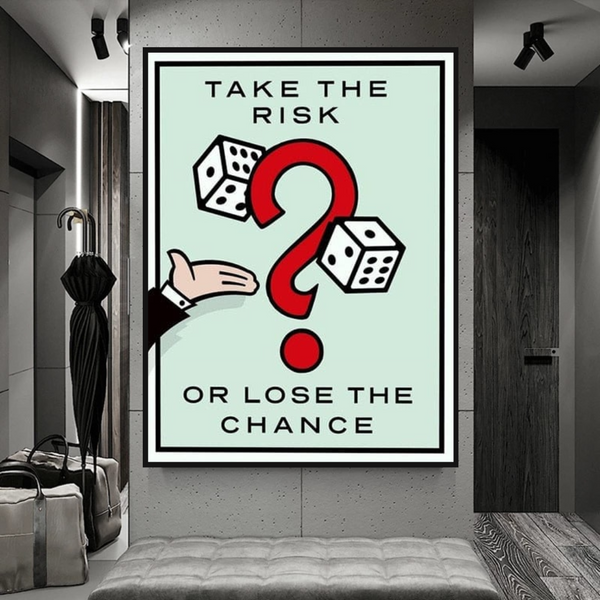 Monopoly Take the Risk Card Canvas Wall Art-Wall Posters