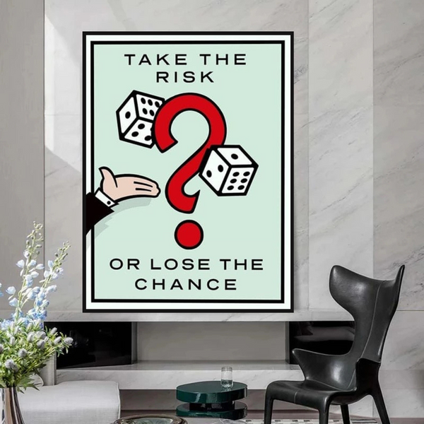 Monopoly Take the Risk Card Canvas Wall Art-Wall Posters