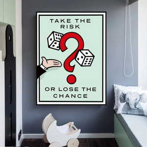 Monopoly Take the Risk Card Canvas Wall Art-Wall Posters