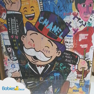 Alec Monopoly The World is Yours Canvas Print-Monopoly Wall Poster