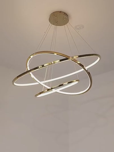 Rings Staircase Chandelier: Unparalleled Elegance-Staircase Chandelier
