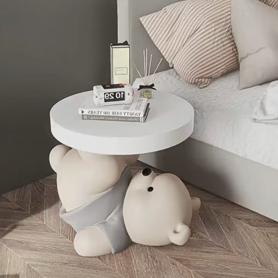 Vigorous Bear Statue Side Table Ornament-Ornaments Statues Figurines
