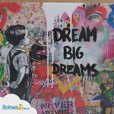 Banksy Dream Big Dreams Wall Art - Explore Inspiring Art-Banksy Wall Poster