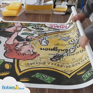 Champagne Money Alec Monopoly Canvas Print-Wall Posters