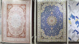 Traditioneller persischer Luxusteppich in gebrochenem Weiß und Meeresgrün