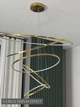 Rings Staircase Chandelier: Unparalleled Elegance