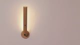 Rotatable Oak Wood 360° Wall Light USB Chargeable