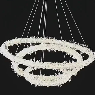 Crystal Ring Chandelier: Dazzling Lighting Fixture-Ceiling Chandelier