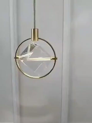 Crystal Cube LED Rotatable Pendant Chandelier-Pendant Lights