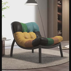Italian Cow Leather Designer Lazy Chair-Arm Chairs, Recliners & Sleeper Chairs