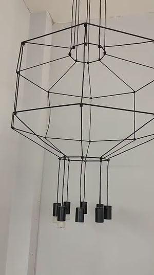 Wireflow LED Chandelier - Illuminate Your Space-Ceiling Chandelier