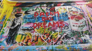 Dream Big Dreams Banksy Art - Inspirational Graffiti Gift-Banksy Wall Poster