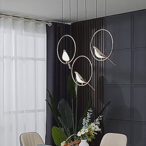 Bird Shaped Acrylic Chandelier: Elegant Lighting Solution-Kitchen Island