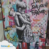 Banksy „Ich werde dich für immer lieben“-Leinwandkunst 
