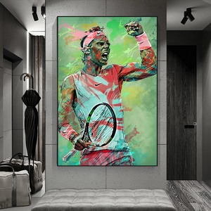 Rafael Nadal Tennis Legend Sports Canvas Wall Art-Wall Posters