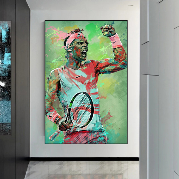 Rafael Nadal Tennis Legend Sports Canvas Wall Art-Wall Posters