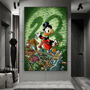 Scrooge McDuck Millionaire Canvas Wall Art-Wall Posters