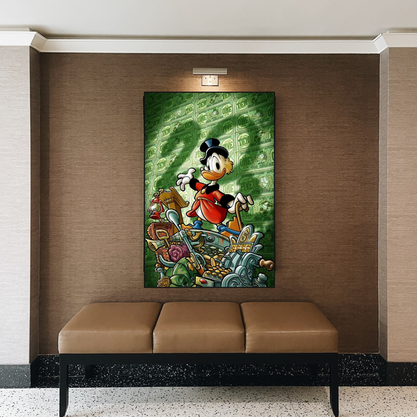 Scrooge McDuck Millionaire Canvas Wall Art-Wall Posters