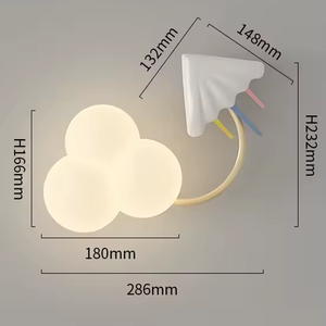 Aeroplane in Clouds Wall Light for Kids Room