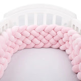 Breathable Pink 6 Knotted Cot Bumper: Crib Bumper