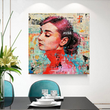 Audrey Hepburn Brushed Wall Art - Stunning Decor