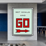 Monopoly Get Goals and Go-Karten-Leinwandkunst