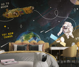 Kids Room Wallpaper Mural for the Ultimate Go to Moon Theme