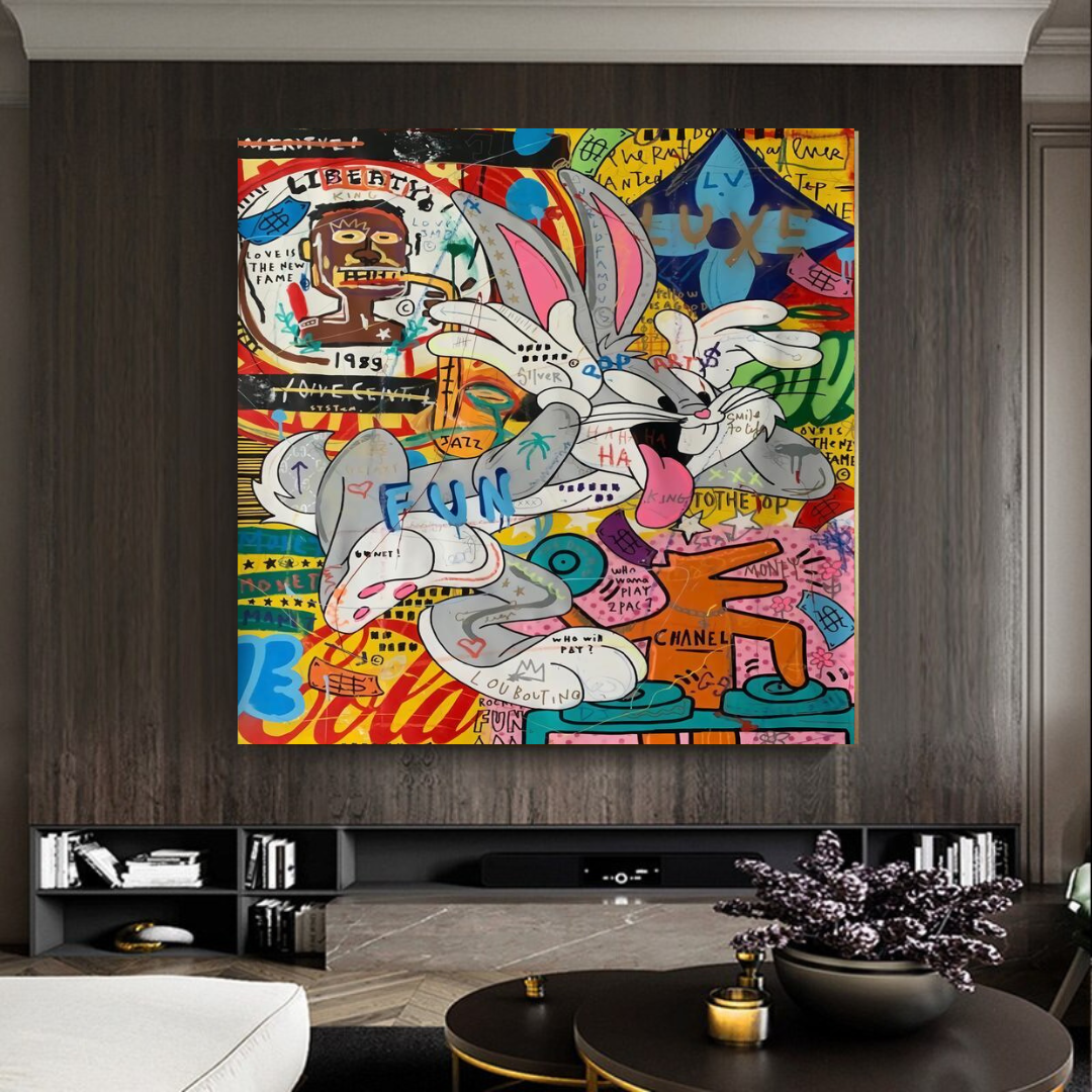 Décoration murale sur toile Bugs Bunny Rabbit de Disney 