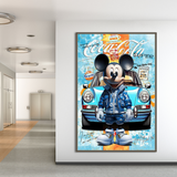 Mickey The Racer Canvas Wall Art – Get Yours Today