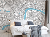 London Map Details Wallpaper Murals