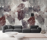 Retro Leaves Theme: Romantic Wallpaper Murals