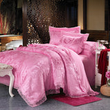 Luxury Satin Cotton Lace Bedding set