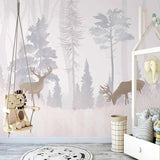 Reindeers in the Forest Nursery Wallpaper
