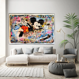 Banksy Mickey Mouse Supreme Leinwand-Wandkunst