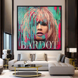 Brigitte Bardot In The Red Canvas Art