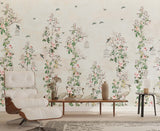 Floral Birds Wallpaper Mural: Stunning Wall Décor