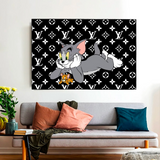 LV Tom und Jerry Leinwand-Wandkunst – einzigartige LV-Kollektion