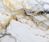 White & Gold Stone - Marble Wallpaper Murals