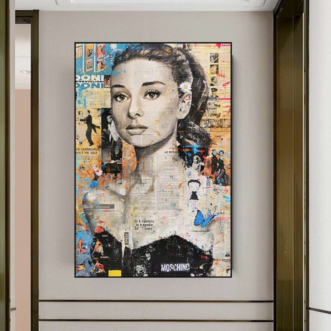 Vintage Audrey Hepburn Canvas Art