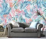 Exotic Watercolour Design Leaves Wallpaper Mural