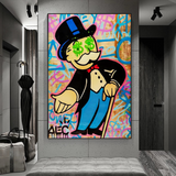 Alec Monopoly Graffiti-Leinwanddruck