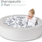 Milliard Ball Pit Professional Quality for Toddlers and Baby (Grey and White)
