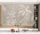 Plants and Trees Brown Theme Tropical Wallpaper Murals