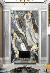 Gold- und schwarzes Steindesign – Marmor-Tapeten-Wandbilder