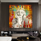 Smoky Smile: Marilyn Poster - Mesmerizing Iconic Art