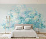 Papiers peints muraux sur le thème de l'arbre bleu - Transformez votre espace