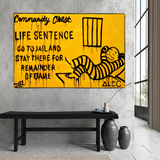 Coffre communautaire aller en prison - Mr Monopoly Wall Art